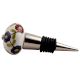Blue Red Sunflower Ceramic Wine Stopper